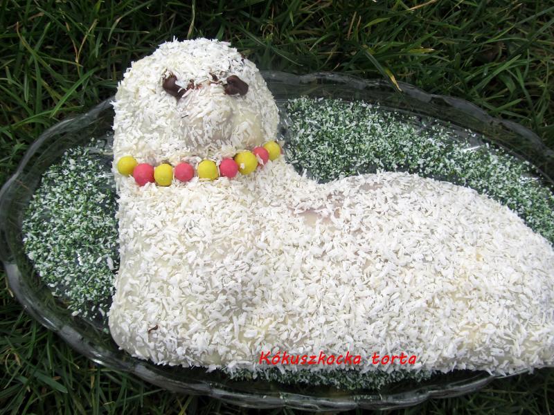 Kókuszkocka torta
